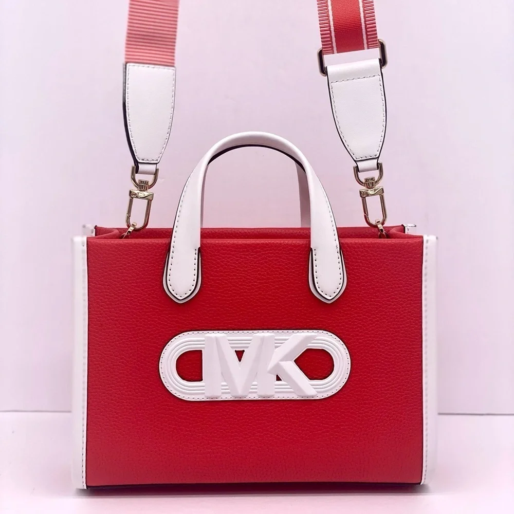Michael Kors Gigi Small Embossed Pebbled Leather Messenger Bag